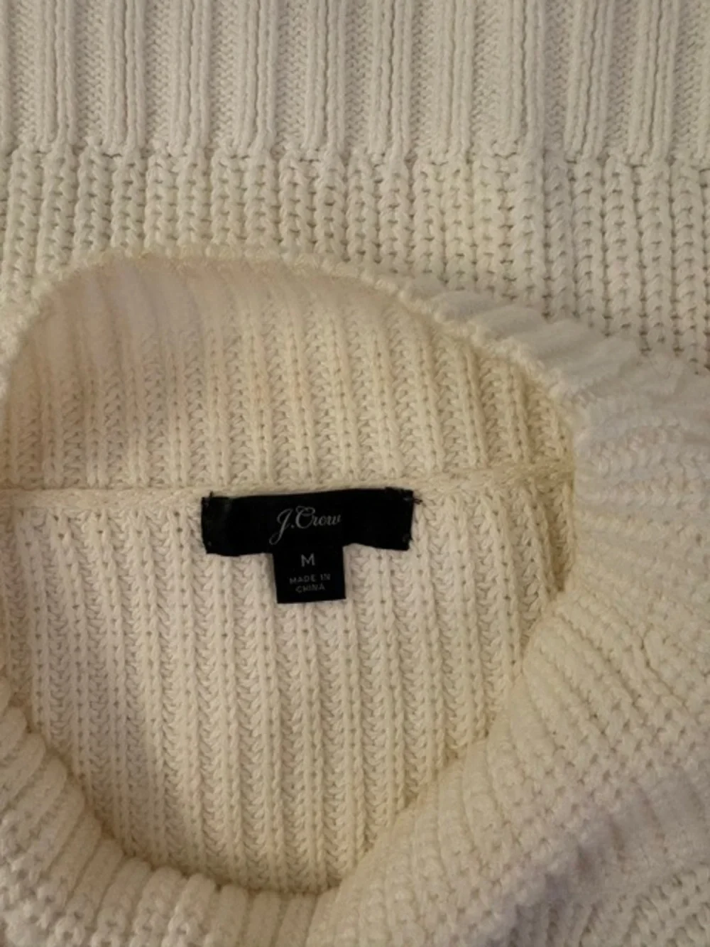 J. Crew Cream Knit Scoop-Neck Sweater
